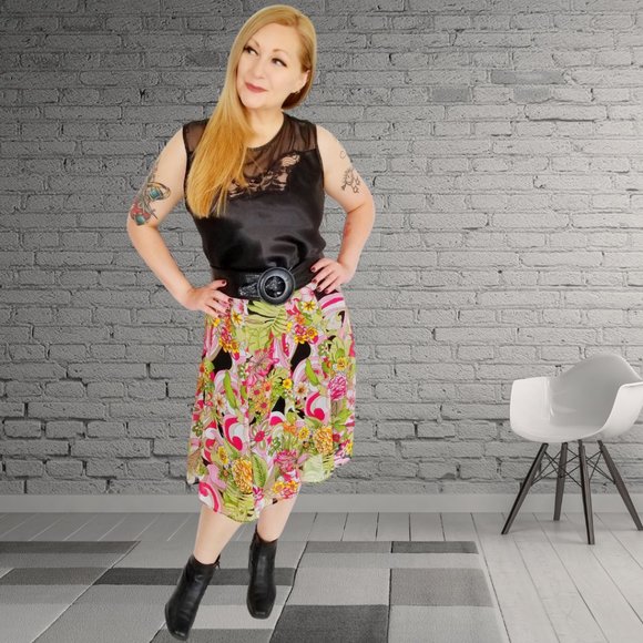 Tribal Dresses & Skirts - 4/$20 ❤️ Floaty Floral Skirt (M/L)